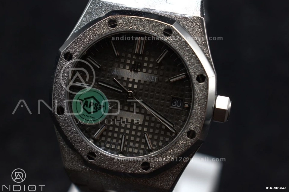 37mm Grey SS on Textured 15454 SS APSF Frosted Oak Edition Super 1:1 Bracelet SA3120 Dial Royal Best Clone Lightweight 1031 0429